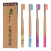 Cheap Free Sample Custom logo  Bamboo toothbrush charcoal wooden tooth brush for kids adult