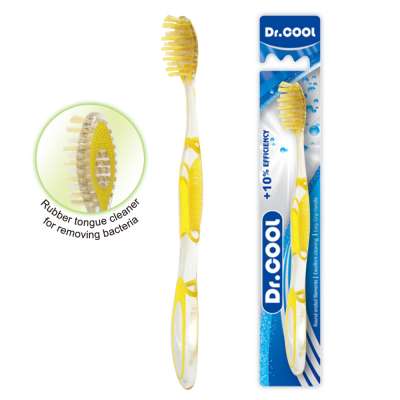 Professional designer 360 adults daily use custom colors eco rubber plastic toothbrush