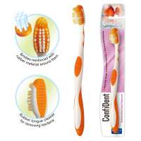 High quality adult teeth whitening custom logo toothbrush with tongue cleaner